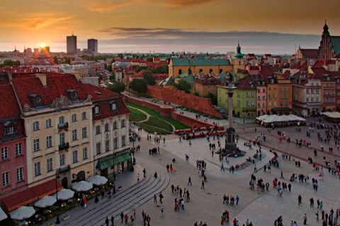 Panoramic view Warsaw